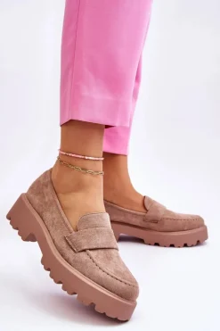 Best Buty damskie Vinceza Klasyczne Zamszowe Półbuty Mokasyny Beżowe Corrin