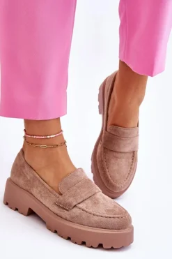 Best Buty damskie Vinceza Klasyczne Zamszowe Półbuty Mokasyny Beżowe Corrin