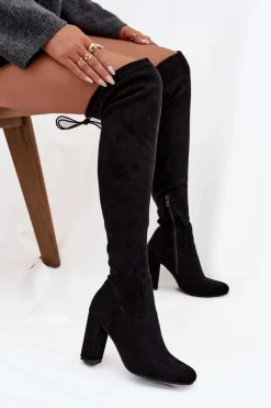 Boto Kozaki Na Słupku|Kozaki Za Kolano*Kozaki Damskie Na Słupku Czarne Xamarin Czarny