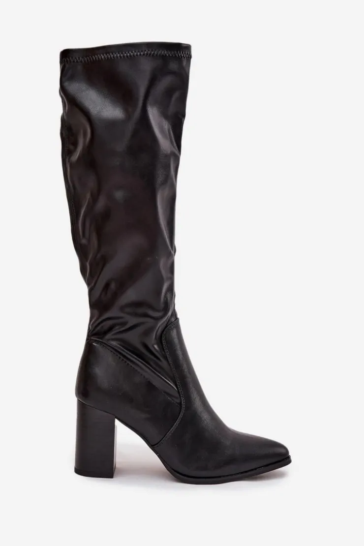 Buty damskie Vinceza Kozaki Na Słupku|Kozaki Przed Kolano*Kozaki Damskie Na Słupku Vinceza 16511 Czarne