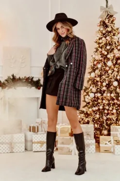 Boto Kozaki Przed Kolano|Kozaki Na Obcasie*Kozaki Damskie Na Słupku Z Ozdobnym Tłoczeniem Czarne Vabaria