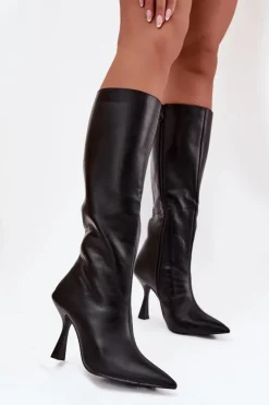 Boto Kozaki Ocieplane|Kozaki Na Szpilce*Kozaki Damskie Na Szpilce Przed Kolano Czarne Vionette