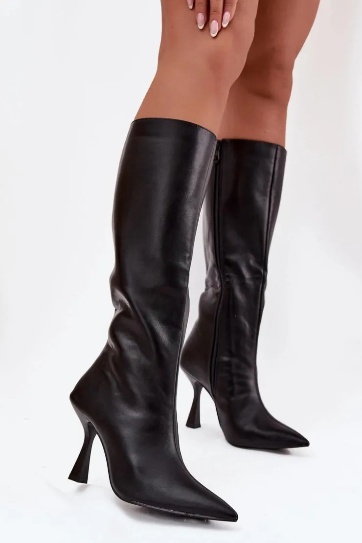 Boto Kozaki Ocieplane|Kozaki Na Szpilce*Kozaki Damskie Na Szpilce Przed Kolano Czarne Vionette