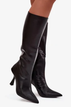 Boto Kozaki Ocieplane|Kozaki Na Szpilce*Kozaki Damskie Na Szpilce Przed Kolano Czarne Vionette