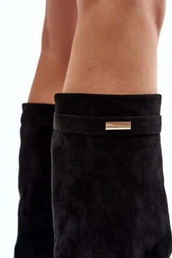 Boto Kozaki Wiosenne|Kozaki Na Koturnie*Kozaki Damskie Na Ukrytym Koturnie Czarne Pattia