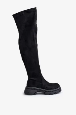 Boto Muszkieterki|Kozaki Za Kolano*Kozaki Damskie Za Kolano Eko Zamszowe Czarne Irithalla