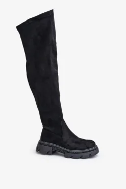 Boto Muszkieterki|Kozaki Za Kolano*Kozaki Damskie Za Kolano Eko Zamszowe Czarne Irithalla