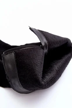 Hot Boto Kozaki Przed Kolano Na Słupku Zamszowe Czarne Kilrenita