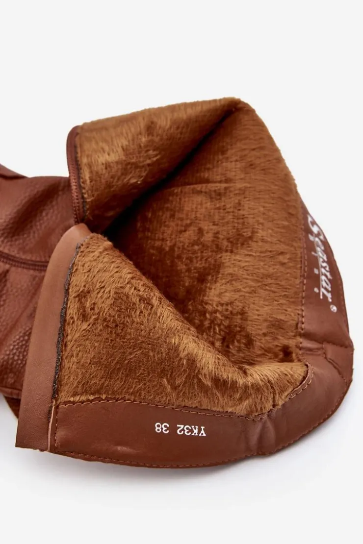 Boto Kozaki Płaskie|Kozaki Przed Kolano*Kozaki Z Cholewką Do Połowy Łydki Brązowe Lizames