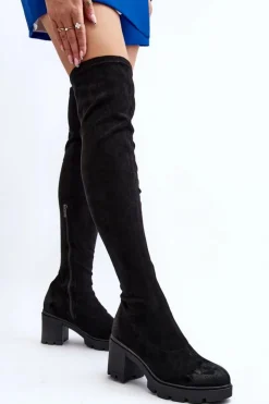 Discount Boto Kozaki Za Kolano Na Słupku La.Fi 270067B-SU Czarne