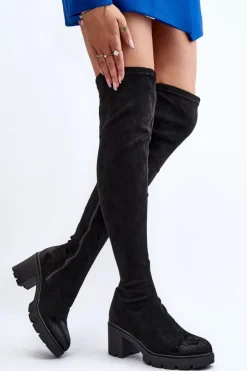 Discount Boto Kozaki Za Kolano Na Słupku La.Fi 270067B-SU Czarne