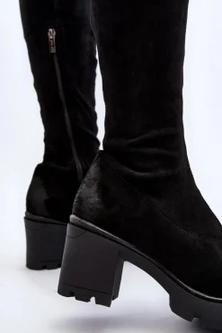 Discount Boto Kozaki Za Kolano Na Słupku La.Fi 270067B-SU Czarne