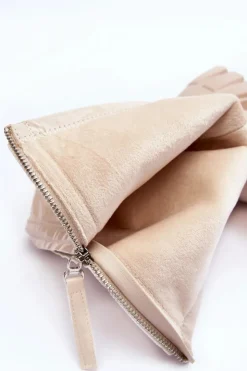 Damskie Boto Lakierowane Kozaki Na Masywnej Platformie Z Suwakiem Beżowe Ringo