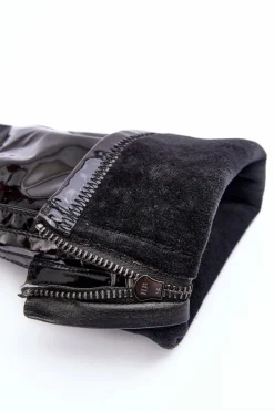 Sale Boto Lakierowane Kozaki Na Masywnej Platformie Z Suwakiem Czarne Ringo