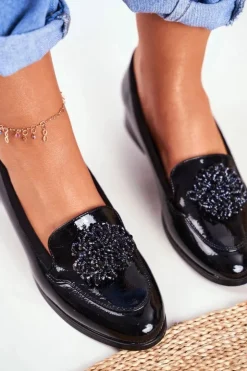 Buty damskie Vinceza Mokasyny Damskie Lakierowane*Lakierowane Mokasyny Vinceza 21-10527 Czarne