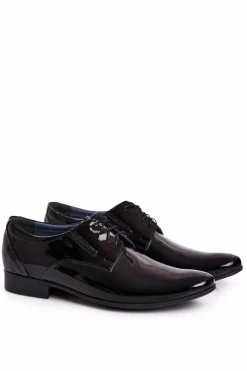 Boto Bednarek Polish Shoes|Półbuty Eleganckie*Lakierowane Skórzane Półbuty Bednarek 694 Czarne