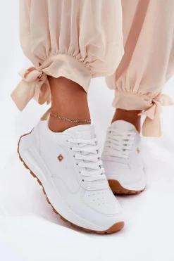 Discount Big Star Shoes Lekkie Buty Sportowe Damskie Big Star RR274629 HI-POLY SYSTEM Białe