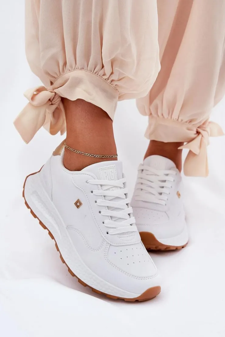 Discount Big Star Shoes Lekkie Buty Sportowe Damskie Big Star RR274629 HI-POLY SYSTEM Białe