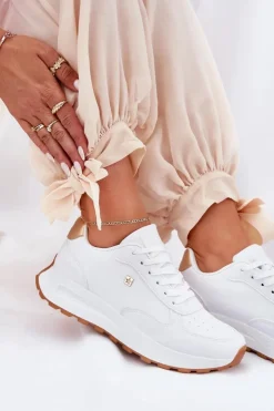 Discount Big Star Shoes Lekkie Buty Sportowe Damskie Big Star RR274629 HI-POLY SYSTEM Białe