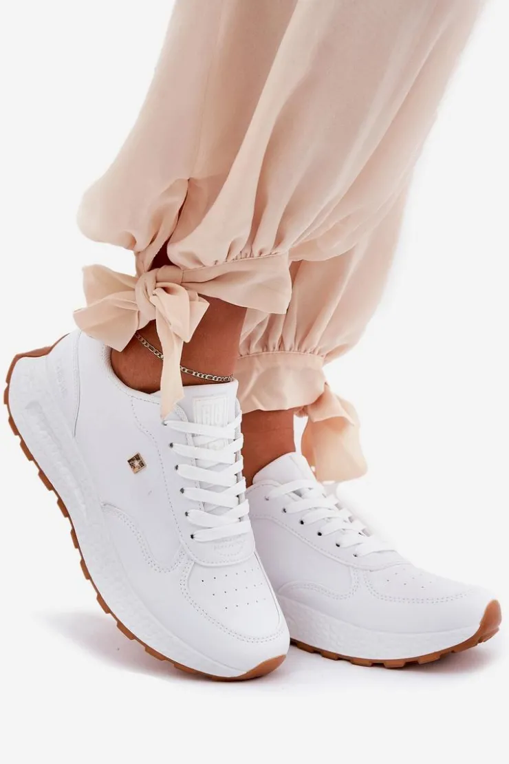 Discount Big Star Shoes Lekkie Buty Sportowe Damskie Big Star RR274629 HI-POLY SYSTEM Białe