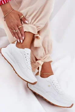 Discount Big Star Shoes Lekkie Buty Sportowe Damskie Big Star RR274629 HI-POLY SYSTEM Białe