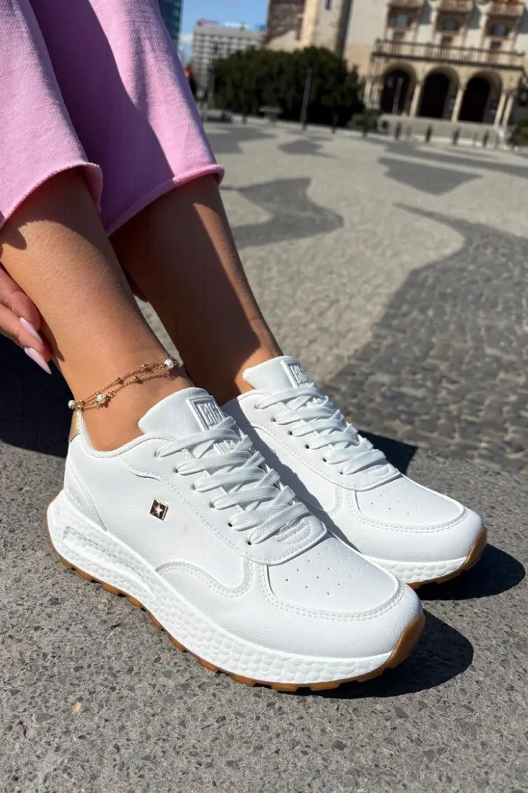 Discount Big Star Shoes Lekkie Buty Sportowe Damskie Big Star RR274629 HI-POLY SYSTEM Białe