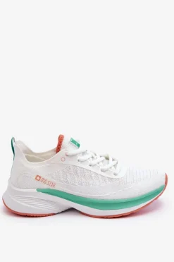 Big Star Shoes Buty Sportowe Big Star|Sneakersy Damskie*Lekkie Buty Sportowe Memory Foam System Big Star LL274328 Białe