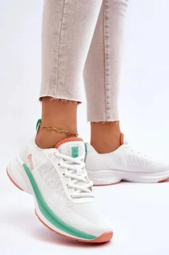 Big Star Shoes Buty Sportowe Big Star|Sneakersy Damskie*Lekkie Buty Sportowe Memory Foam System Big Star LL274328 Białe