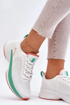 Big Star Shoes Buty Sportowe Big Star|Sneakersy Damskie*Lekkie Buty Sportowe Memory Foam System Big Star LL274328 Białe