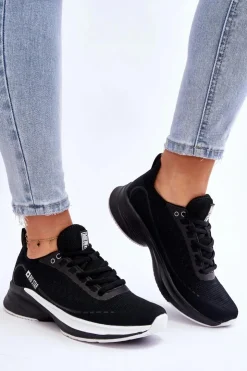 Damskie Big Star Shoes Lekkie Buty Sportowe Memory Foam System Big Star LL274327 Czarne