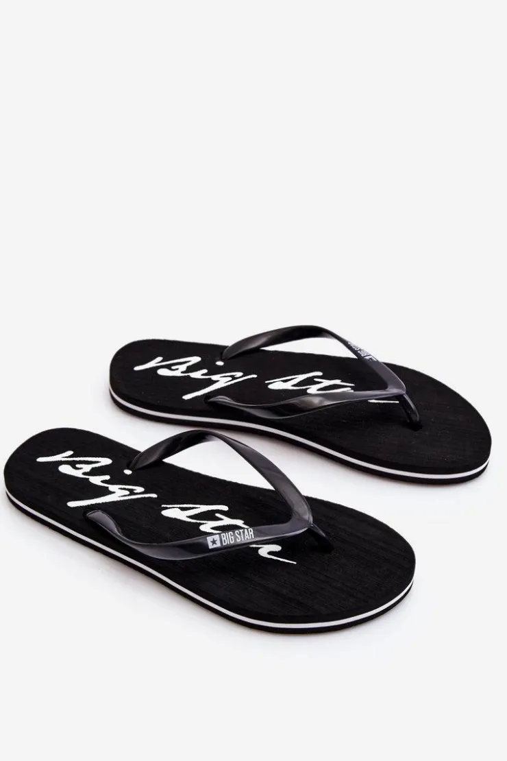 Big Star Shoes Klapki Sportowe|Klapki Damskie Big Star*Lekkie Damskie Klapki Japonki Big Star LL274761 Czarne