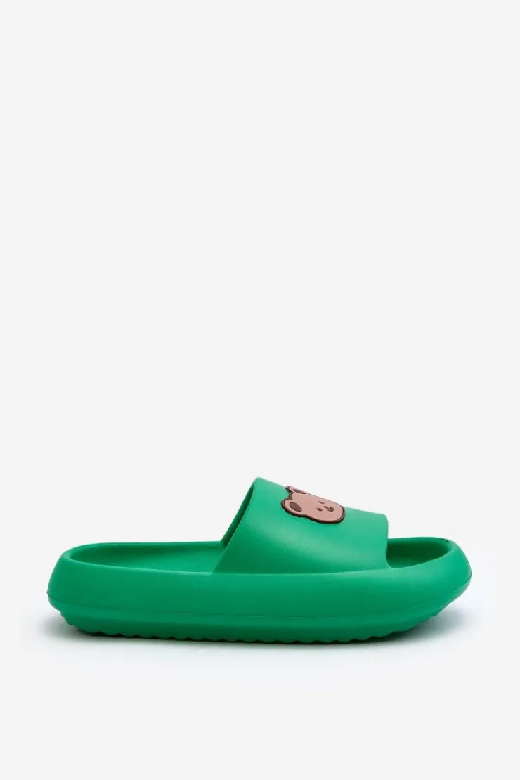 Boto Klapki Basenowe|Klapki Damskie Klasyczne*Lekkie Damskie Piankowe Klapki Z Misiem Zielone Lia