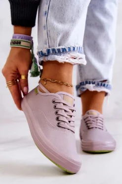 Damskie Big Star Shoes Lekkie Damskie Tenisówki Big Star JJ274264 Szare