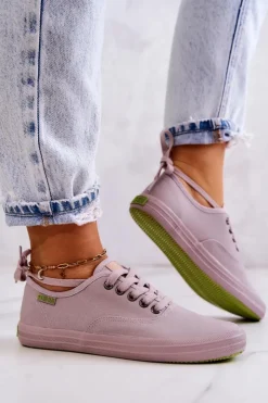 Damskie Big Star Shoes Lekkie Damskie Tenisówki Big Star JJ274264 Szare