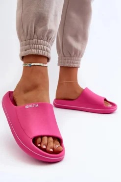 Big Star Shoes Klapki Damskie Big Star|Klapki Basenowe*Lekkie Klapki Damskie Big Star NN274A041 Fuksja Różowy