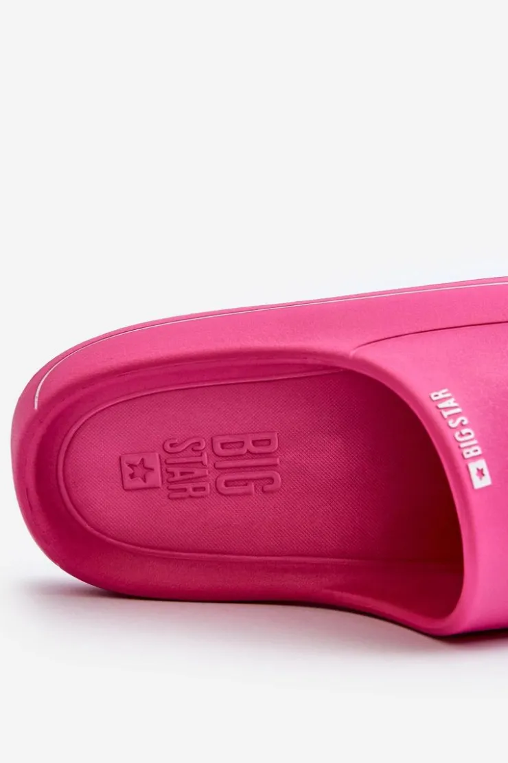 Big Star Shoes Klapki Damskie Big Star|Klapki Basenowe*Lekkie Klapki Damskie Big Star NN274A041 Fuksja Różowy