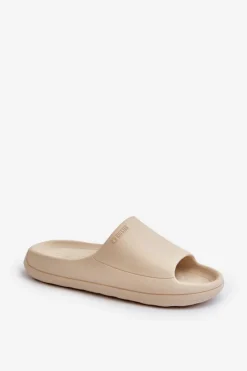 Big Star Shoes Klapki Damskie Big Star|Klapki Basenowe*Lekkie Klapki Damskie Big Star NN274A040 Beżowe Beżowy