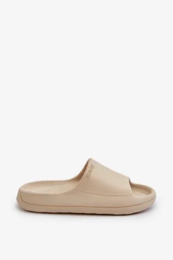 Big Star Shoes Klapki Damskie Big Star|Klapki Basenowe*Lekkie Klapki Damskie Big Star NN274A040 Beżowe Beżowy