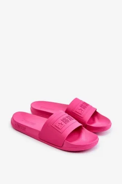 Big Star Shoes Klapki Damskie Big Star|Klapki Damskie Klasyczne*Lekkie Klapki Damskie Big Star OO274037 Fuksja Różowy