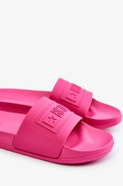 Big Star Shoes Klapki Damskie Big Star|Klapki Damskie Klasyczne*Lekkie Klapki Damskie Big Star OO274037 Fuksja Różowy