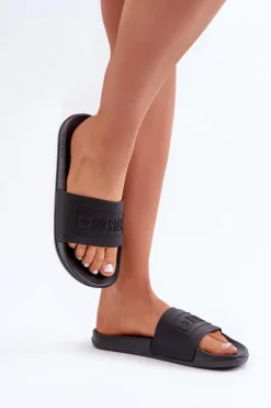 Best Big Star Shoes Lekkie Klapki Damskie Big Star OO274044 Czarne Czarny