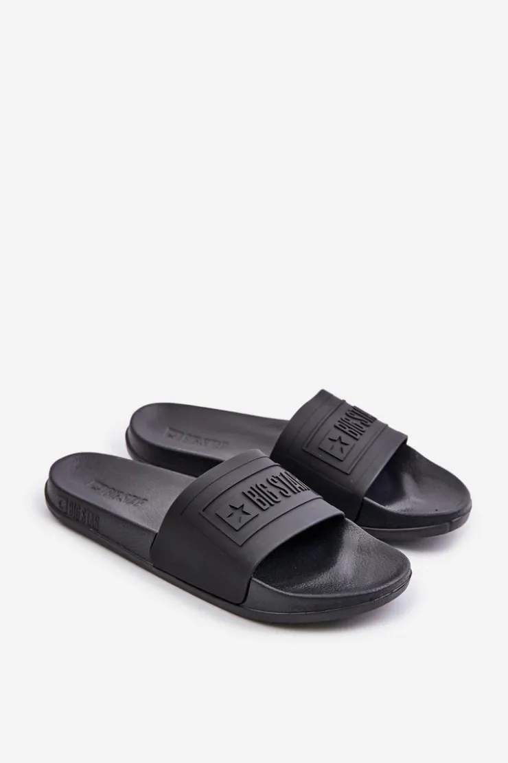 Best Big Star Shoes Lekkie Klapki Damskie Big Star OO274044 Czarne Czarny