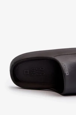 New Big Star Shoes Lekkie Klapki Damskie Big Star NN274A042 Czarne Czarny