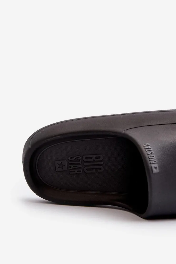 New Big Star Shoes Lekkie Klapki Damskie Big Star NN274A042 Czarne Czarny