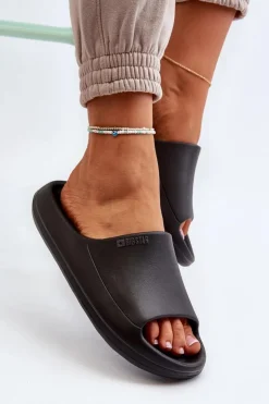 New Big Star Shoes Lekkie Klapki Damskie Big Star NN274A042 Czarne Czarny