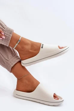 Big Star Shoes Klapki Damskie Big Star|Klapki Basenowe*Lekkie Klapki Damskie Big Star NN274A043 Białe Biały