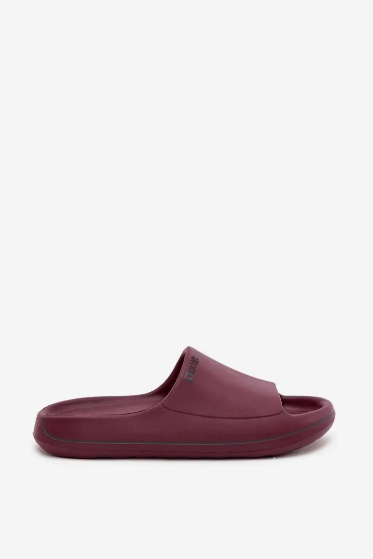 Damskie Big Star Shoes Lekkie Klapki Damskie Big Star SS274422 Bordowe