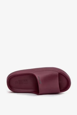 Damskie Big Star Shoes Lekkie Klapki Damskie Big Star SS274422 Bordowe