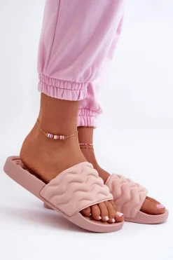 Evento Lekkie Klapki Damskie Na Basen Jasnoróżowe Beliordia Różowy