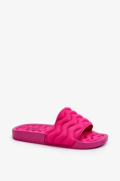 Evento Klapki Basenowe|Klapki Damskie Klasyczne*Lekkie Klapki Damskie Na Basen Fuksja Beliordia